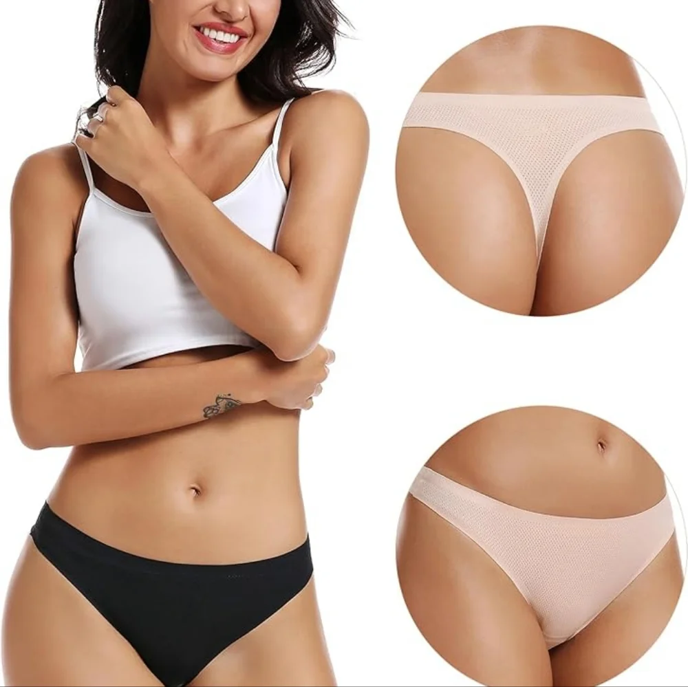 voenxe Seamless Women Underwear Thongs Ladies XS NWT 5 Pack New